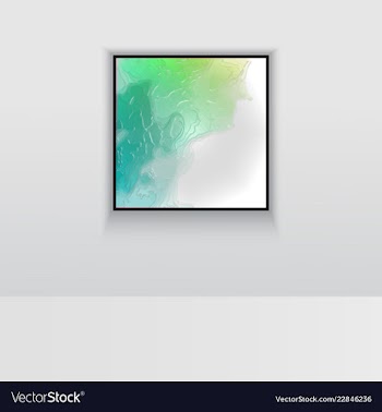 Digital art picture in hot red color on the wall vector image