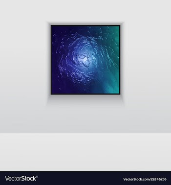 Digital art picture in hot red color on the wall vector image