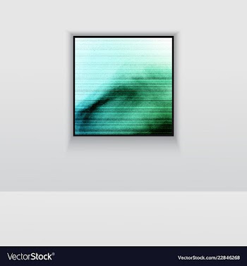 Digital art picture in hot red color on the wall vector image