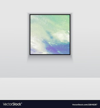 Digital art picture in hot red color on the wall vector image