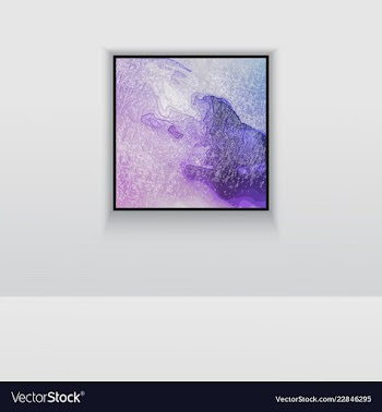 Digital art picture in hot red color on the wall vector image