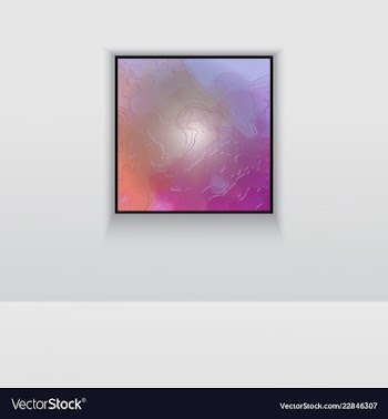 Digital art picture in hot red color on the wall vector image