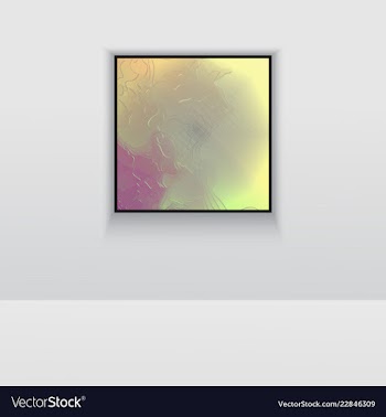 Digital art picture in hot red color on the wall vector image