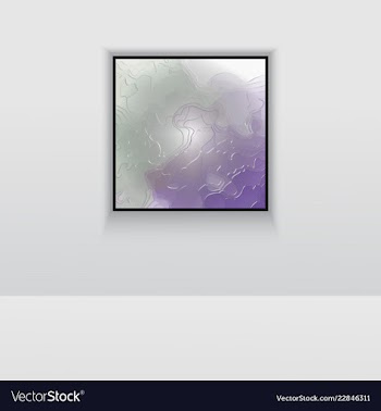 Digital art picture in hot red color on the wall vector image