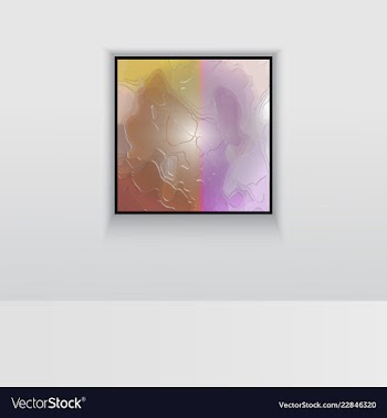 Digital art picture in hot red color on the wall vector image