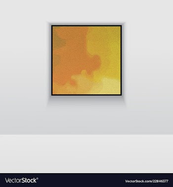 Digital art picture in hot red color on the wall vector image