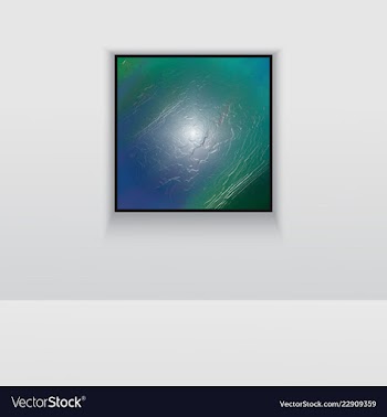 Digital art picture in hot red color on the wall vector image