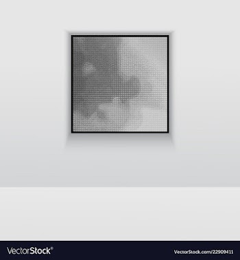 Digital art picture in hot red color on the wall vector image