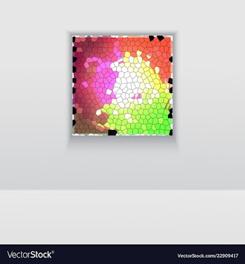 Digital art picture in hot red color on the wall vector image