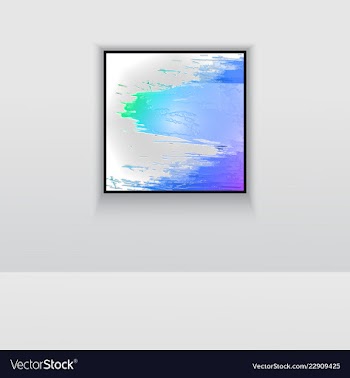 Digital art picture in hot red color on the wall vector image