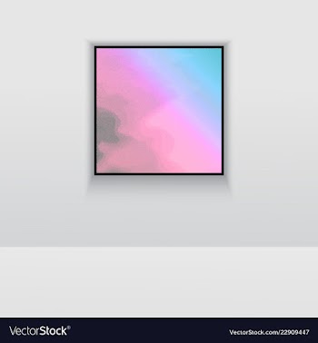 Digital art picture in hot red color on the wall vector image