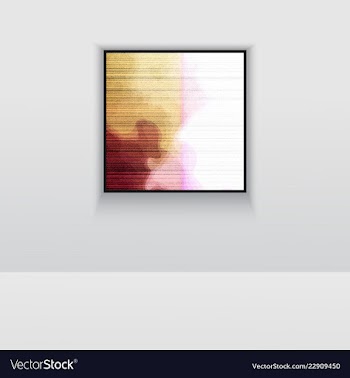 Digital art picture in hot red color on the wall vector image
