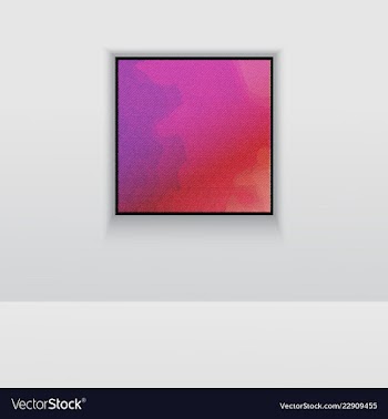Digital art picture in hot red color on the wall vector image