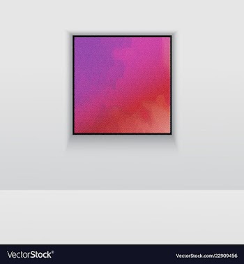 Digital art picture in hot red color on the wall vector image