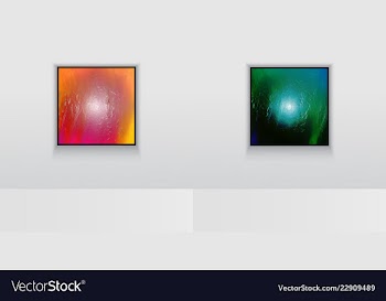 Digital art picture in hot red color on the wall vector image