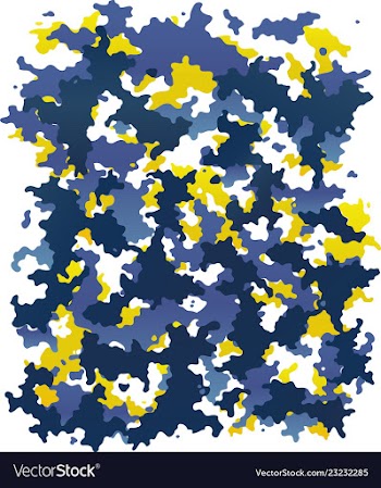 Digital blue and yellow camouflage vector image