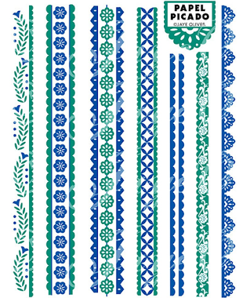 Digital Borders Set Papel Picado/Victorian style printable | PNGio