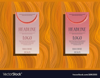 Digital brochure template design with round vector image