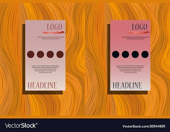 Digital brochure template design with round vector image