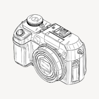 Digital camera drawing, vintage illustration | Free PSD - rawpixel