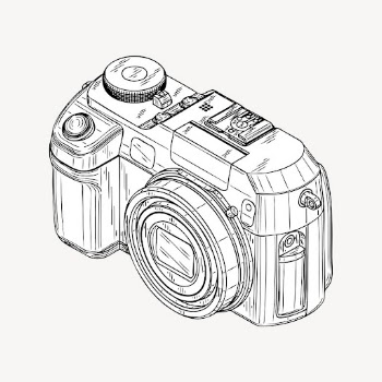 Digital camera drawing, vintage illustration | Free Vector - rawpixel