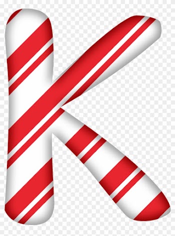 Digital - Candy Cane Alphabet Letters
