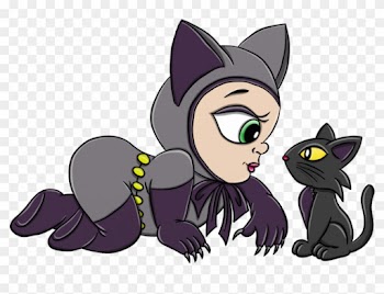 Digital Clipart Batman - Catwoman As A Baby