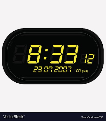 Digital clock radio vector image