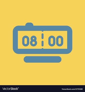 Digital clock table watch vector image
