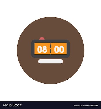 Digital clock vector image