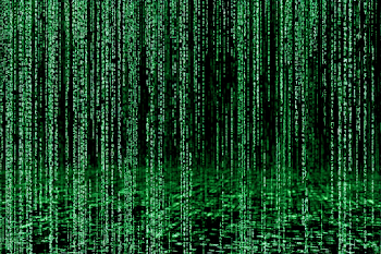 Digital Code Rain - Abstract Cyberpunk Background