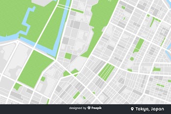 Digital colored city map concept Free Vector