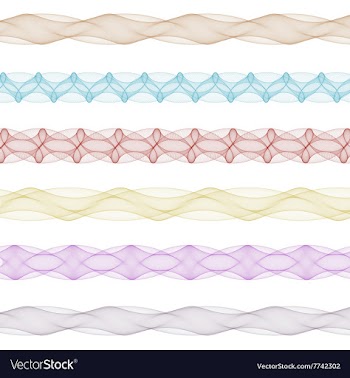 Digital design page divider line set vector image