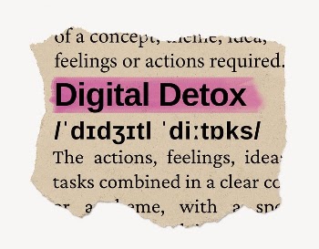 Digital detox ripped dictionary, editable | Free PSD - rawpixel