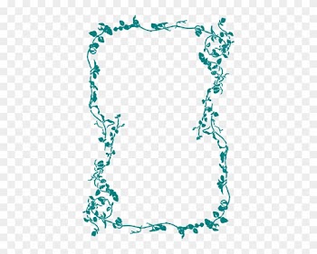 Digital Flower Frame Clipart Green Frame Clip Art Blue - Free Borders For Word