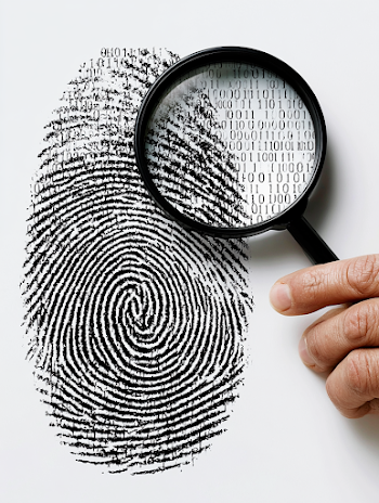 Digital Identity Exploration: Fingerprint and Binary Code
