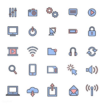 Digital life background communication | Free stock vector - 396177