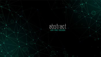 Digital low poly mesh technology background Free Vector
