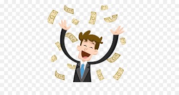 Digital marketing Business Affiliate marketing Sales - Man sun money happy face 