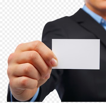 Digital marketing Business Management Service - Holding a whiteboard business card man 
