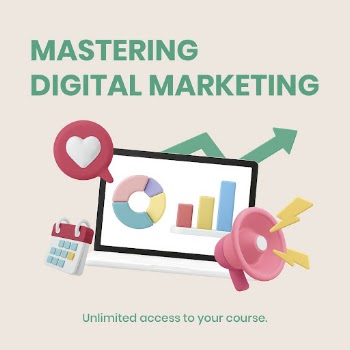 Digital marketing course template, 3D | Free PSD Template - rawpixel