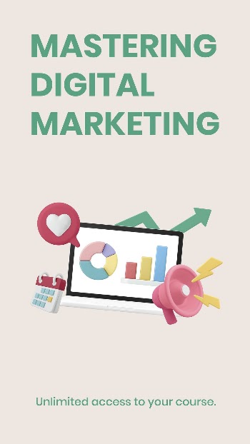 Digital marketing course template, 3D | Free Vector Template - rawpixel