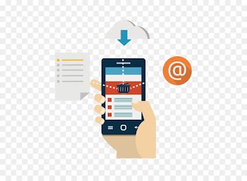 Digital marketing E-commerce Business Web banner Service - Vector phones and hands 