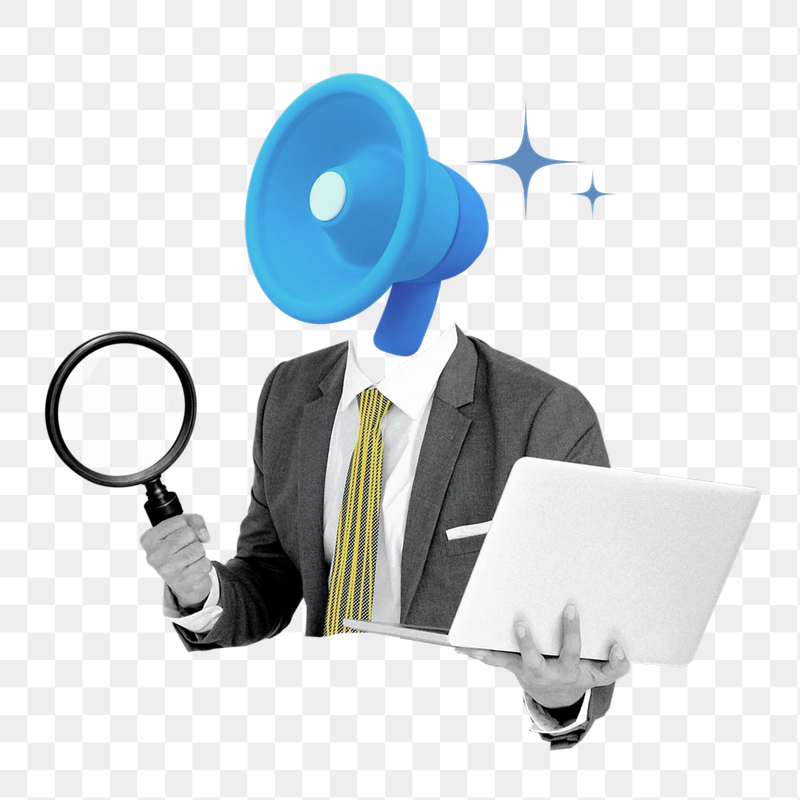 Digital marketing png sticker, megaphone | Free PNG - rawpixel