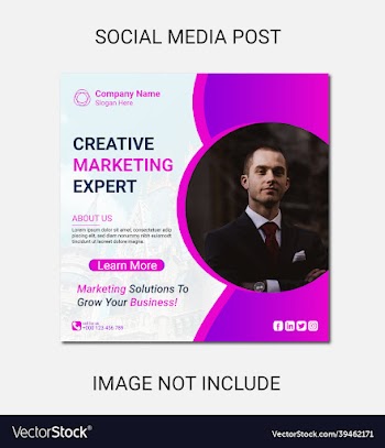 digital marketing social media and instagram post