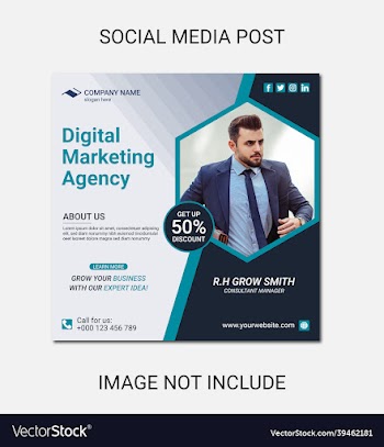 digital marketing social media and instagram post