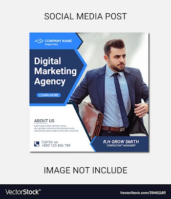 digital marketing social media and instagram post