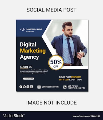 digital marketing social media and instagram post