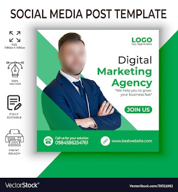 digital marketing social media post template