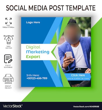 digital marketing social media post template